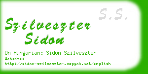 szilveszter sidon business card